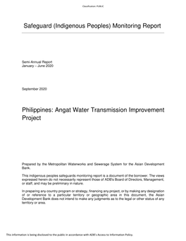 Angat Water Transmission Improvement Project: Indigenous