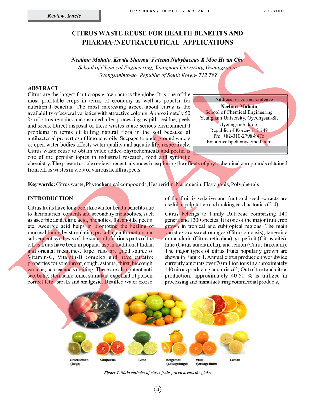 Citrus Waste Reuse for Health Benefits and Pharma-/Neutraceutical Applications