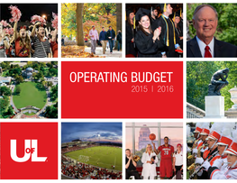 Fy 2015-16 Operating Budget