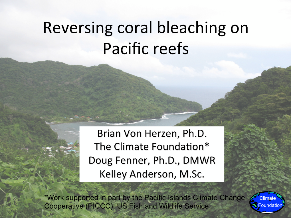 Reversing Coral Bleaching on Pacific Reefs