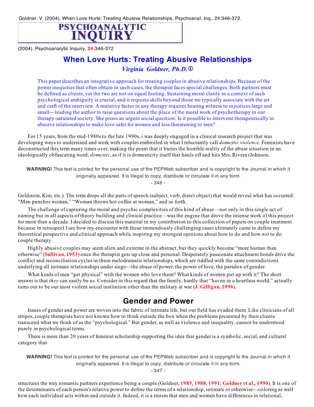 When Love Hurts: Treating Abusive Relationships