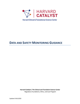 Data and Safety Monitoring Guidance