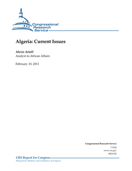 Algeria: Current Issues
