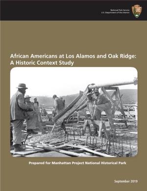 African Americans at Los Alamos and Oak Ridge: a Historic Context Study