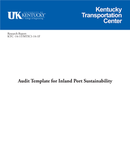 Audit Template for Inland Port Sustainability Our Mission