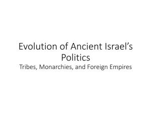 Evolution of Ancient Israel's Politics
