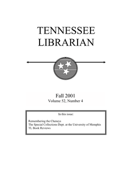 Tennessee Librarian 52(4) Fall 2001 1