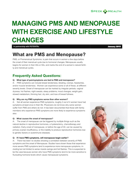 Managing Pms and Menopause with Exercise and Lifestyle Changes