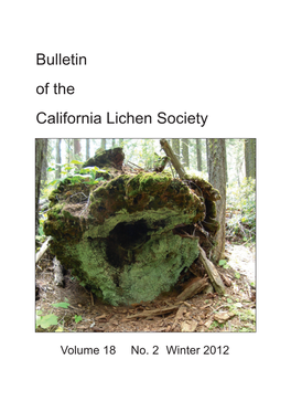 Bulletin of the California Lichen Society