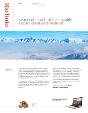 Kennecott and Utah's Air Quality