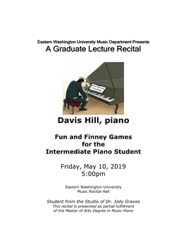 May 10, 2019 Davis Hill Graduate Recital