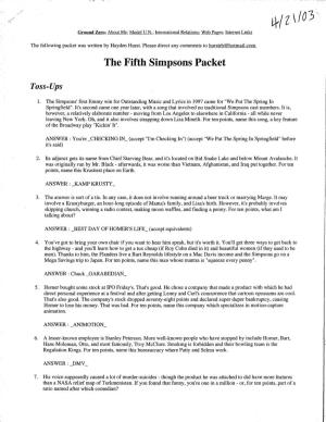 The Fifth Simpsons Packet.Pdf