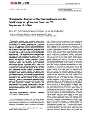 Phylogenetic Analysis of the Sonneratiaceae and Its Relationship to Lythraceae Based on ITS Sequences of Nrdna