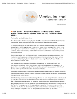 Global Media Journal - Australian Edition - Volume