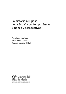 Las Minorías Religiosas En España: Un Campo De Investigación Emergente Francisco Díez De Velasco