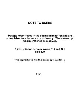 Note to Users