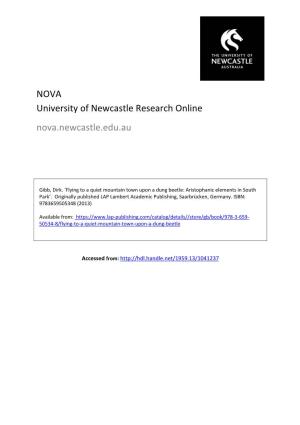 NOVA University of Newcastle Research Online Nova.Newcastle.Edu.Au