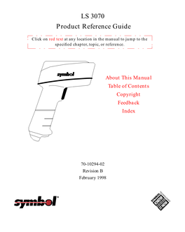 LS 3070 Product Reference Guide
