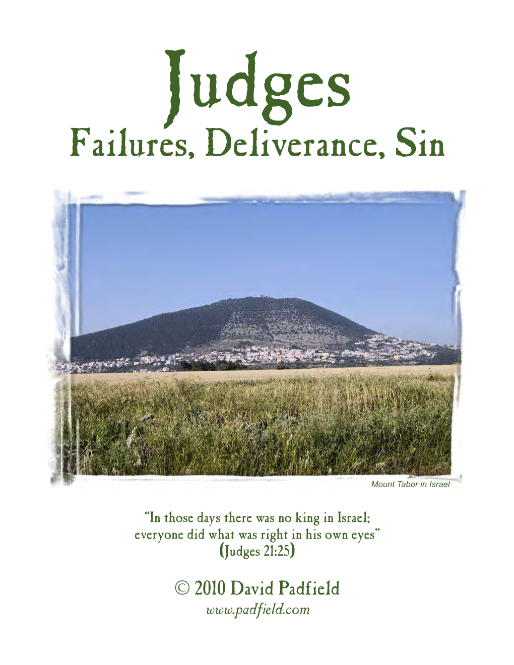 Bible Class Book on Judges