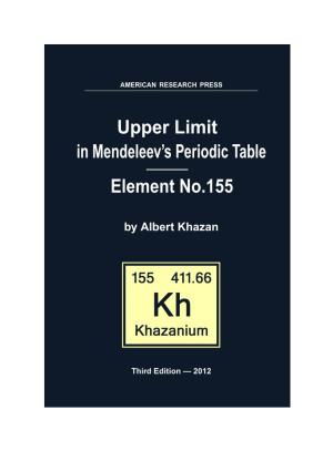 Upper Limit in Mendeleev's Periodic Table Element No.155