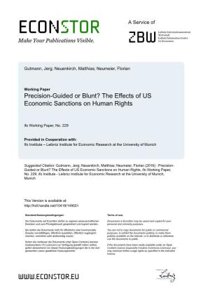 The Effects of US Economic Sanctions on Human Rights
