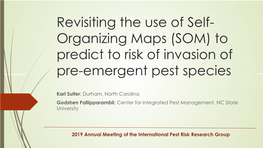 Revisiting the Use of Self-Organizing Maps (SOM) to Predict to Risk of Invasion of Re-Emergent Pest Species