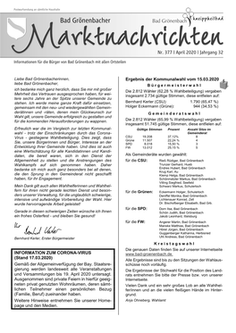 Bad Grönenbacher Marktnachrichten 2020-04