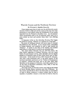 Warrick County and the Northwest Territory by WILLIAML