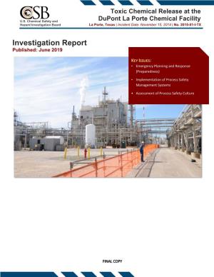 Final Investigation Report: E.I
