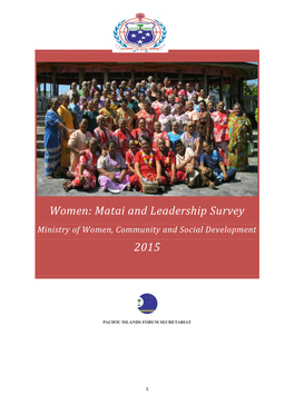 Women Matai and Leadership Report 2015