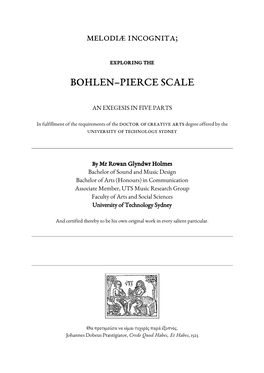 Melodiæ Incognita; Exploring the Bohlen-Pierce Scale