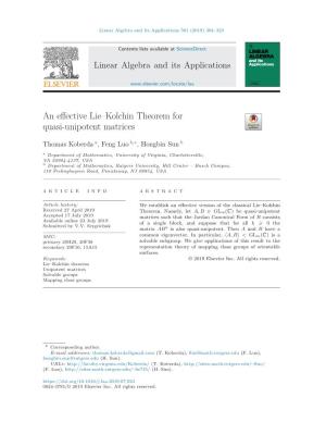 An Effective Lie–Kolchin Theorem for Quasi-Unipotent Matrices
