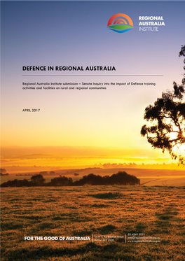 Defence in Regional Australia
