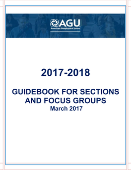 GUIDEBOOK for SECTIONS and FOCUS GROUPS March 2017