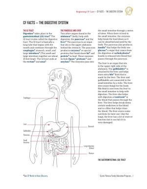 Cf Facts — the Digestive System