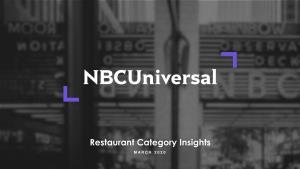 Restaurant Category Insights M a R C H 2 0 2 0 Restaurants in Times of Crisis a Look Back at Relevant Times
