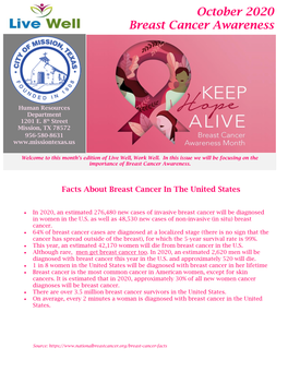 October 2020 Breast Cancer Awareness
