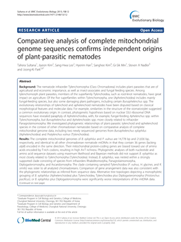 Comparative Analysis of Complete Mitochondrial Genome Sequences