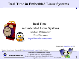 Real Time in Embedded Linux Systems