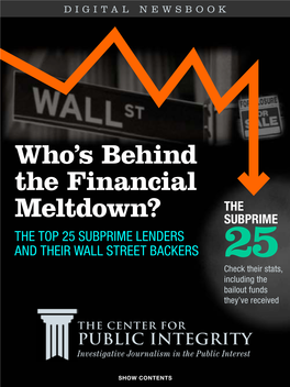 Who's Behind the Financial Meltdown?