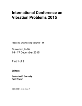 International Conference on Vibration Problems 2015