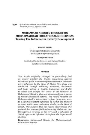 Muhammad Abduh's Thought on Muhammadiyah