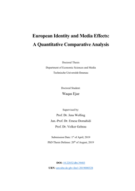 European Identity and Media Effects: a Quantitative Comparative Analysis