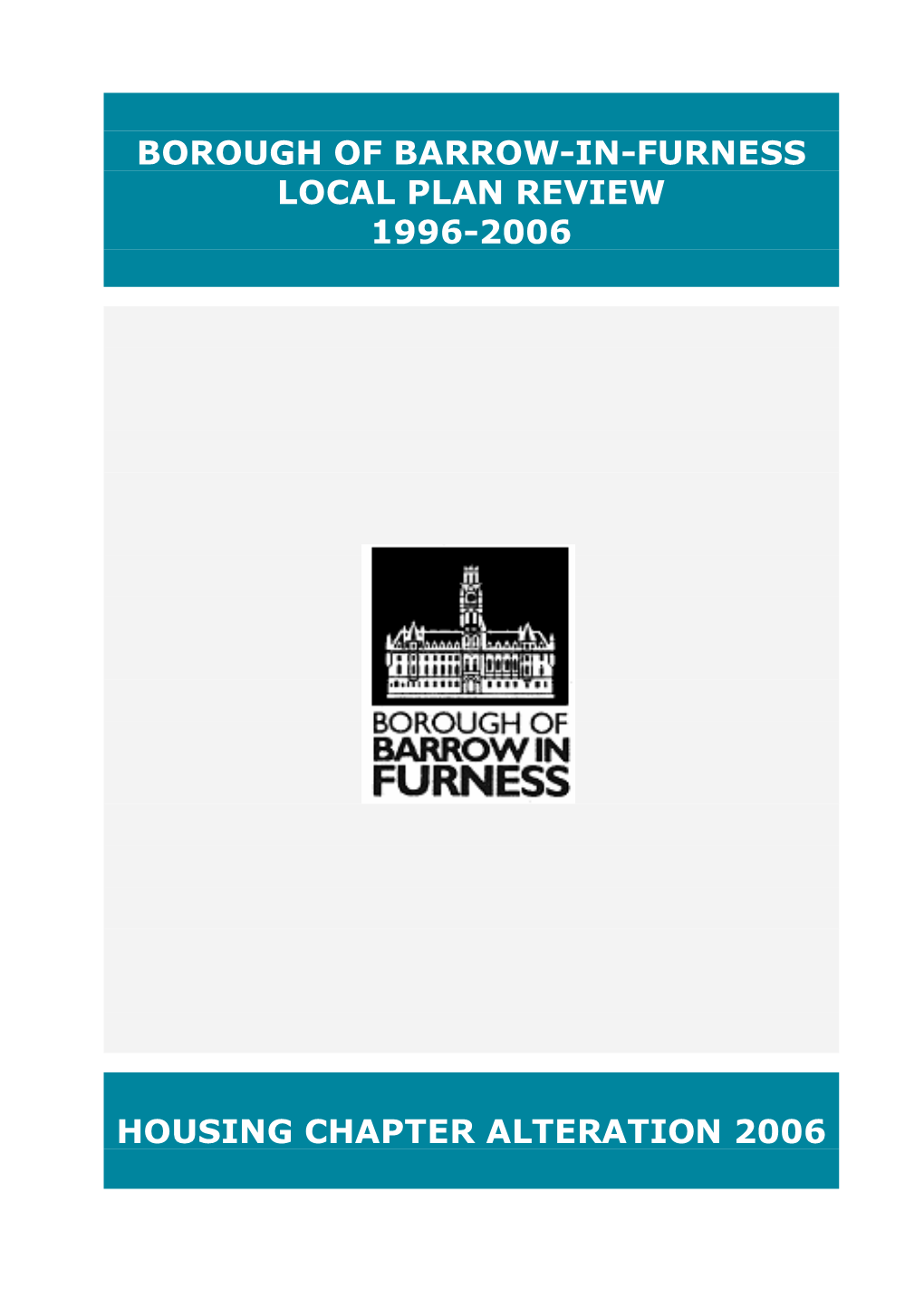 Borough of Barrow-In-Furness Local Plan Review 1996-2006