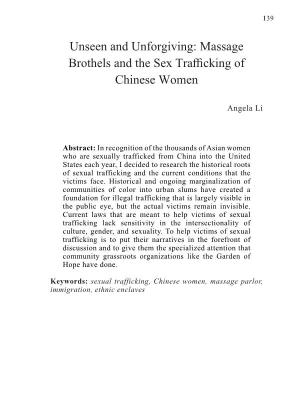 Massage Brothels and the Sex Trafficking of Chinese Women