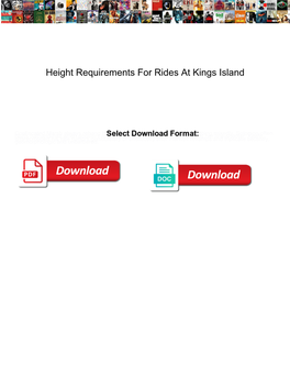 Height Requirements for Rides at Kings Island Start