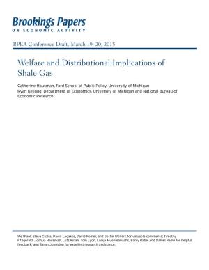 Welfare and Distributional Implications of Shale Gas