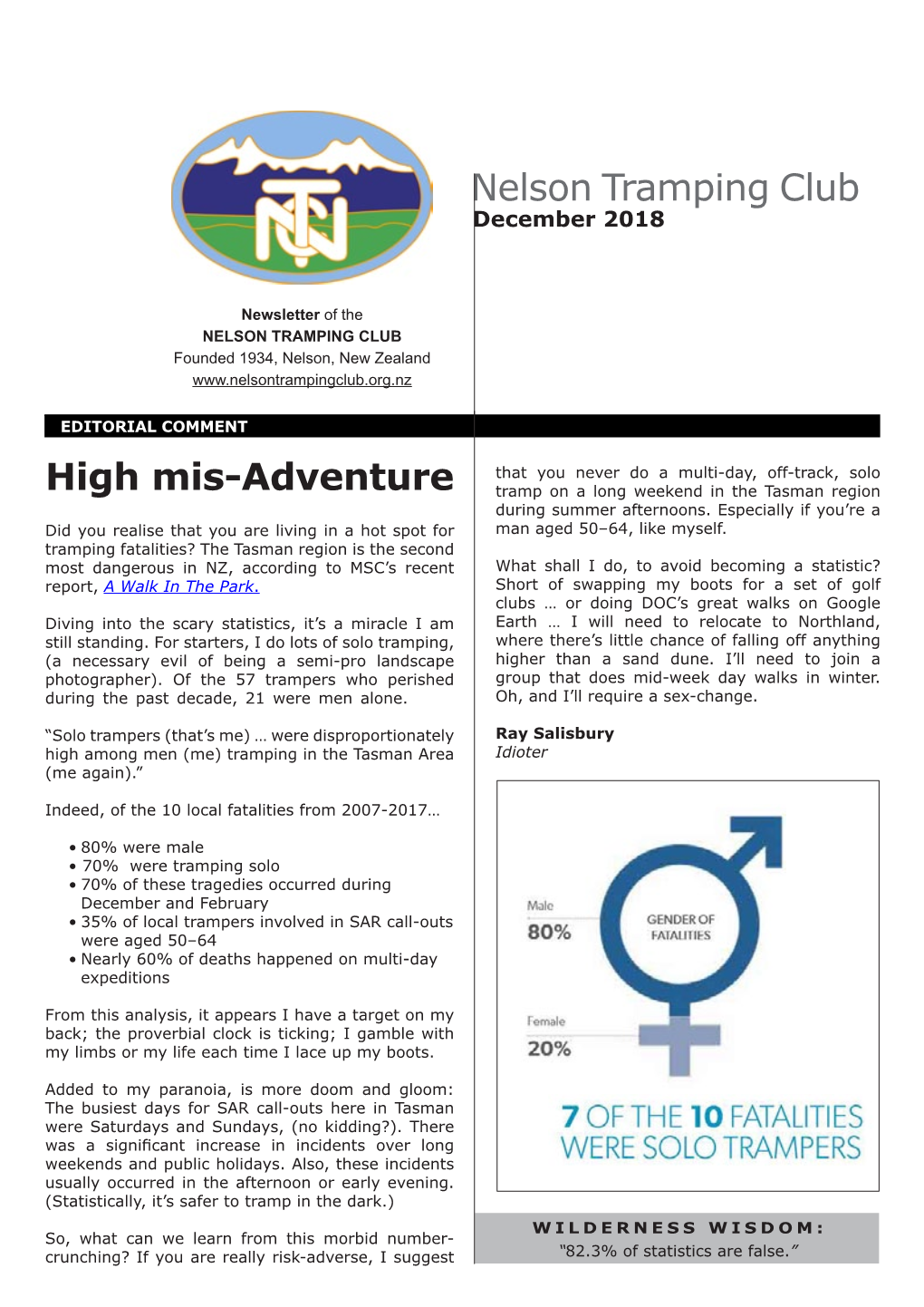 Nelson Tramping Club High Mis-Adventure