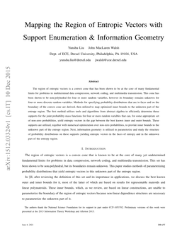 Mapping the Region of Entropic Vectors with Support Enumeration & Information Geometry