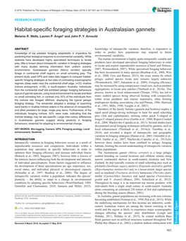 Habitat-Specific Foraging Strategies in Australasian Gannets Melanie R